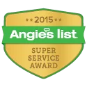 Angies list 2015 super service award badge.