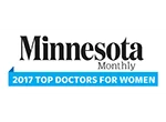 Minnesota monthlys 2017 top doctors for women recognition banner.