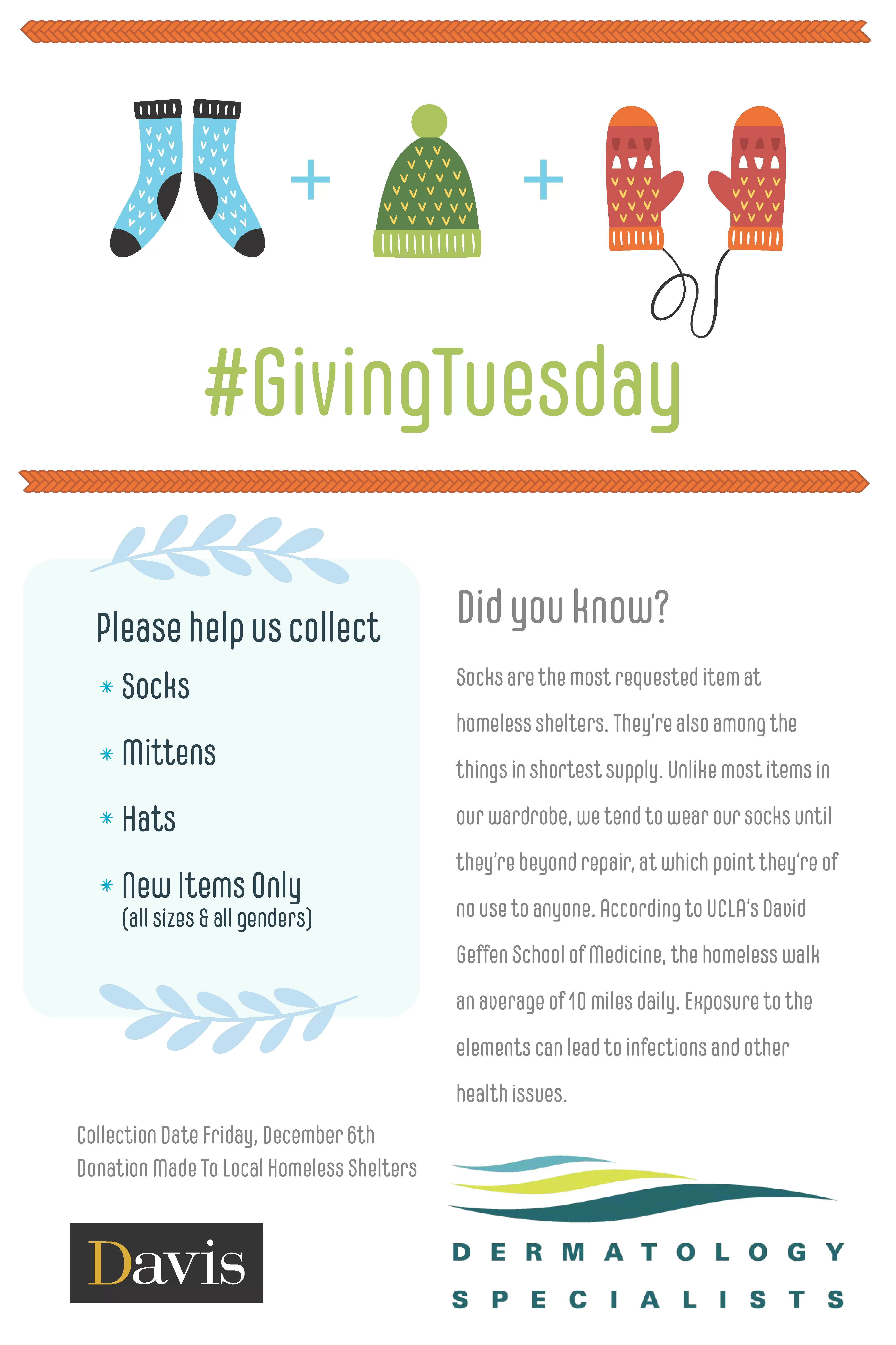 Giving Tuesday Donate Today Dermatology Specialists